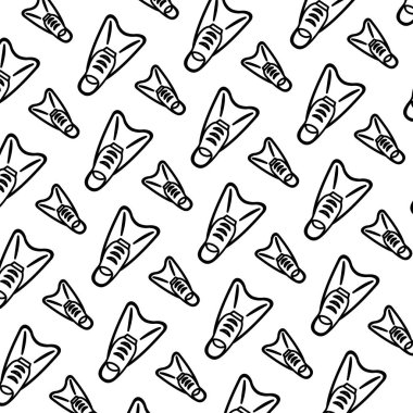 satır fin sualtı dalgıç nesne arka plan vektör çizim