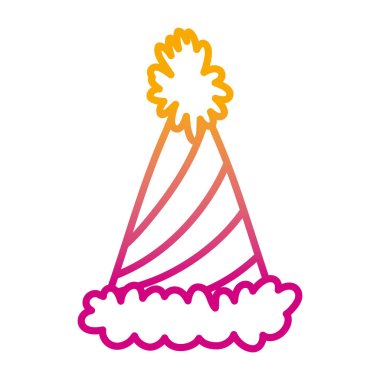 bozulmuş satırı parti şapka komik dekorasyon stil vektör çizim