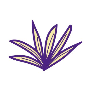 tropikal bitki doğal stil vektör çizim bırakır