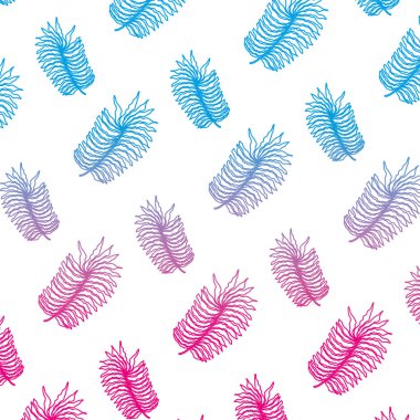 bozulmuş satır şube egzotik bitki yaprakları arka plan vektör çizim