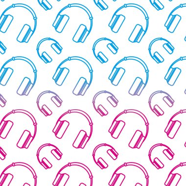 bozulmuş satır müzik kulaklık nesne teknoloji arka plan vektör çizim