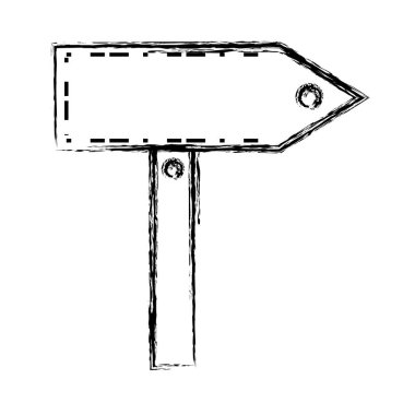 Grunge ahşap yol bildirimleri işareti yön vektör çizim