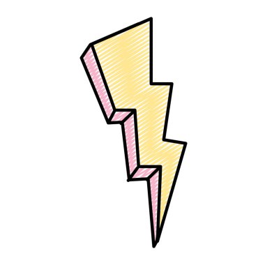 doğa fırtına hava elektrik voltaj vektör çizim doodle