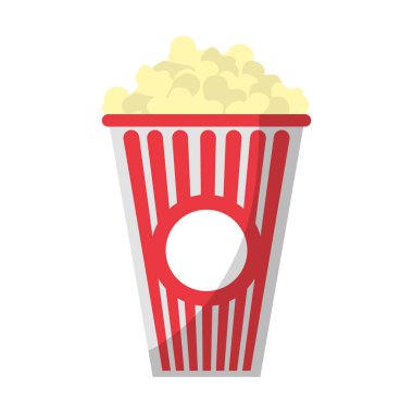 leziz patlamış mısır snack yemek kutusu vektör çizim