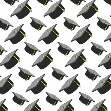 Mezuniyet töreni arka plan vektör çizim için ucu stilini