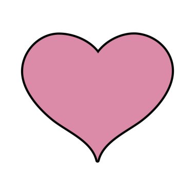 sevimli kalp işareti dekorasyon tasarım vektör çizim seviyorum