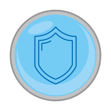 güvenlik kalkanı web koruma amblemi vektör çizim