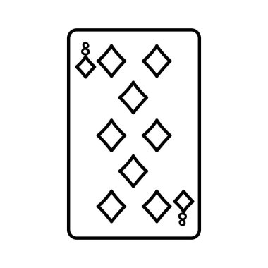 satır sekiz dimonds casino kart oyun vektör çizim