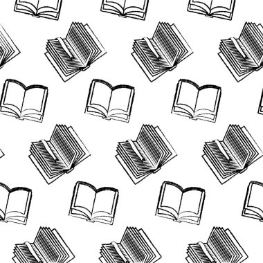 Grunge açık kitap eğitim nesne arka plan vektör çizim