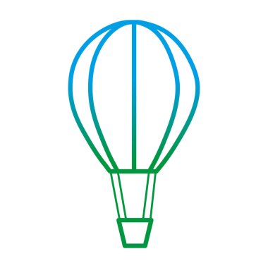 bozulmuş hat hava balon taşıma sinek stil vektör çizim