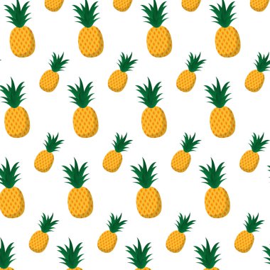 lezzetli ananas organik meyve arka plan vektör çizim