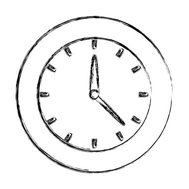 Grunge daire saat saat nesne tasarım vektör çizim