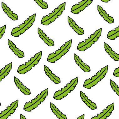 renk botanik egzotik yaprak tarzı arka plan vektör çizim