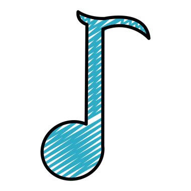 çeyrek nota işareti ritim vektör çizim doodle