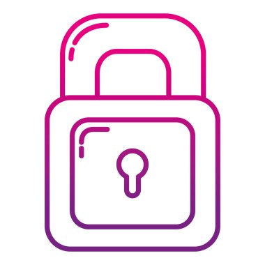 degarded güvenlik nesnesi asma kilit ve öğe vektör çizim korumak