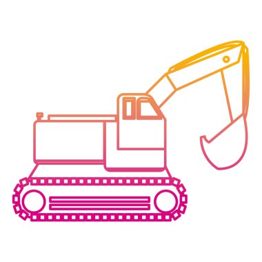 bozulmuş hattı ekskavatör mekanik ekipman onarım servisi vektör çizim