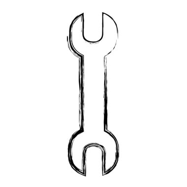 Grunge sanayi anahtar ekipmanlar hizmet onarım vektör çizim