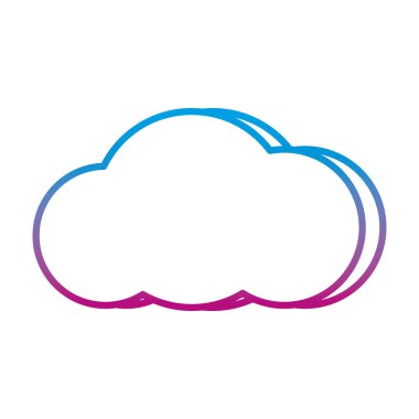 bozulmuş hattı doğa kabarık bulut hava stil vektör çizim