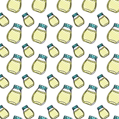 Kristal kavanoz arka plan vektör çizim beslenme suyu doodle