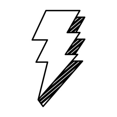 satır elektrik gök gürültüsü darger cıvata simge vektör çizim