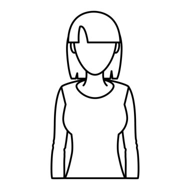 satır güzellik kadın saç modeli ve uzun saç vektör çizim ile