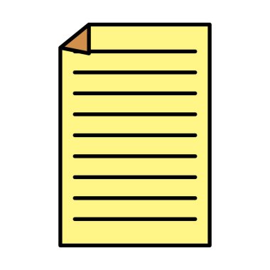 renk office basılı belgeyi iş iş vektör çizim