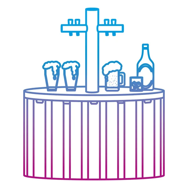 Línea Degradada Licor Decantador Bebidas Alcohólicas Diseño Vector Ilustración — Vector de stock