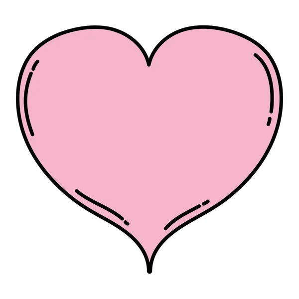 Cor Beleza Coração Amor Símbolo Estilo Vetor Ilustração —  Vetores de Stock