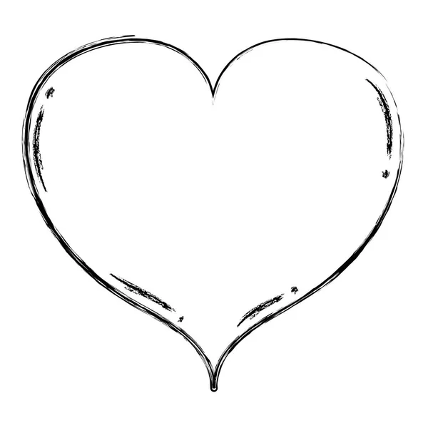Grunge Beauté Coeur Amour Symbole Style Vectoriel Illustration — Image vectorielle