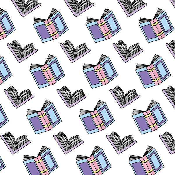 color open books information object background vector illustration
