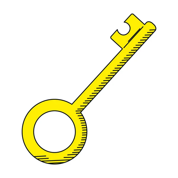 Key Access Secret Security Icon Vector Illustration — Stock Vector