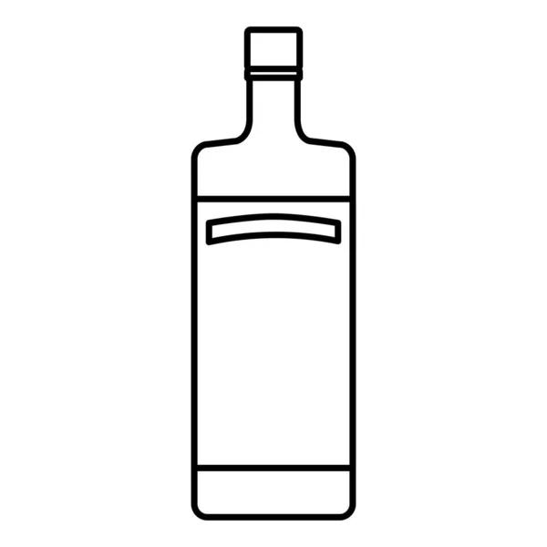 Γραμμή Μπουκάλι Βότκα Αλισίβα Αλκοόλ Ποτά Εικονογράφηση Φορέα — Διανυσματικό Αρχείο