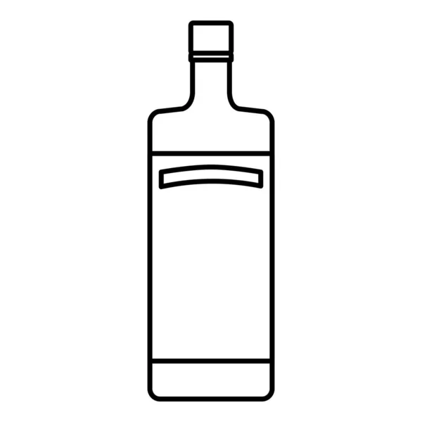 Vonal Vodka Üveg Ital Alkohol Ital Vektoros Illusztráció — Stock Vector