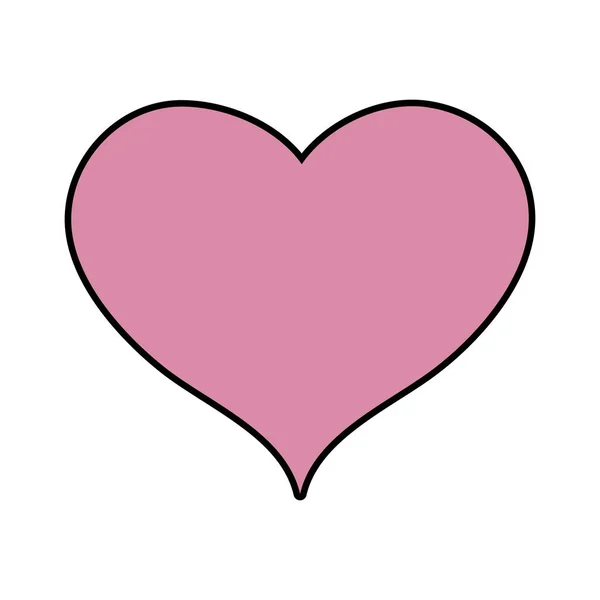 Cute Heart Sign Love Decoration Design Vector Illustration — Stock Vector