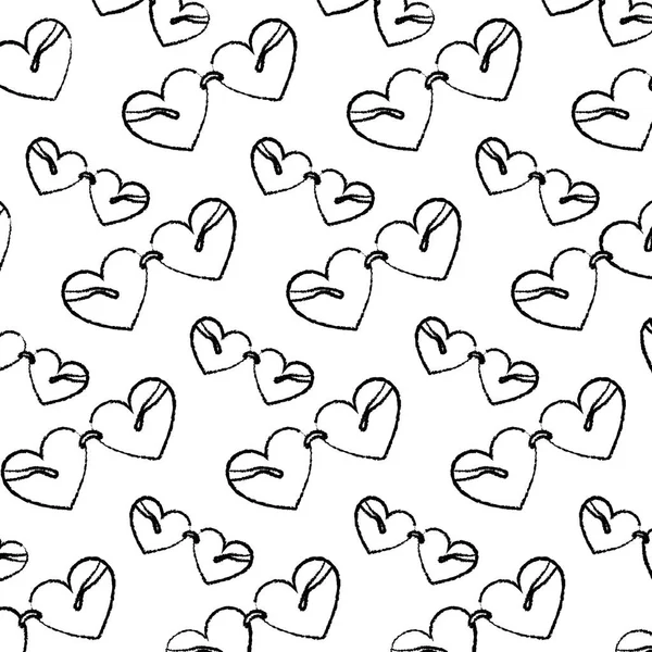 Objet Lunettes Grunge Avec Illustration Vectorielle Fond Style Coeur — Image vectorielle