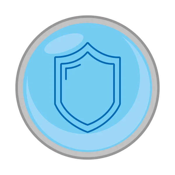 Security Shield Web Skydd Emblem Vektorillustration — Stock vektor