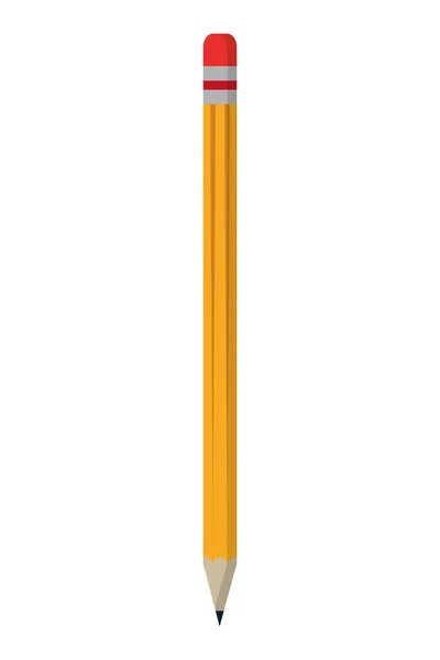 Obiekt Ołówek Rysować Pisać Wektor Ilustracja Drewna — Wektor stockowy