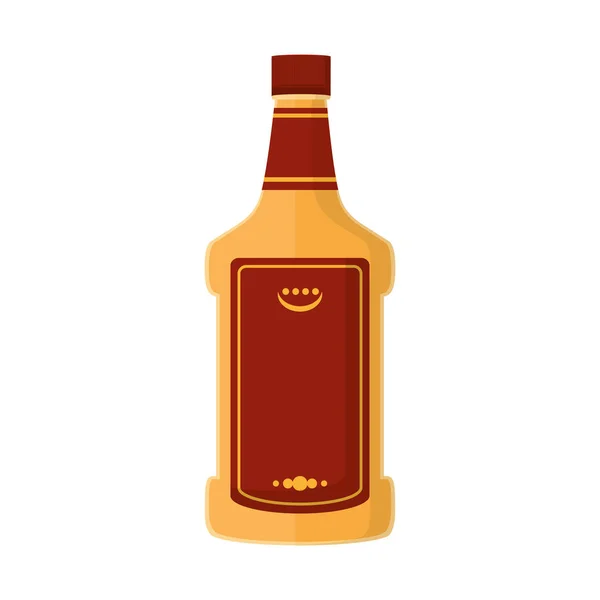 Tequila Bouteille Liqueur Alcool Boisson Vecteur Illustration — Image vectorielle