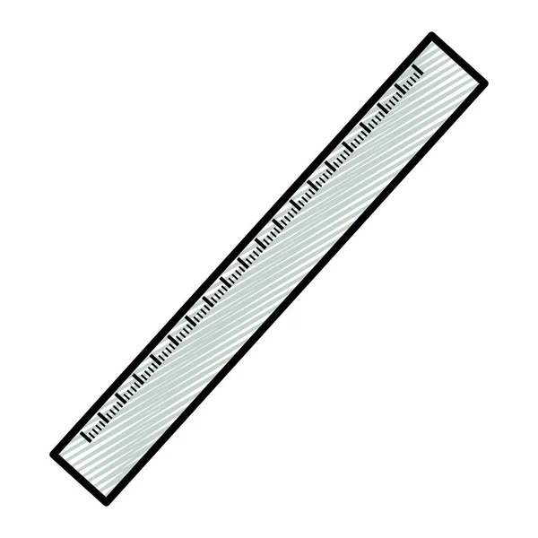 Doodle Education Ruler School Tool Design Vector Illustration — Stock Vector