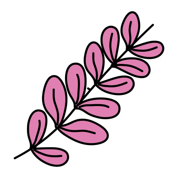 Χρώμα Φυσικό Υποκατάστημα Φύλλα Φυτών Στυλ Εικονογράφηση Φορέα — Διανυσματικό Αρχείο