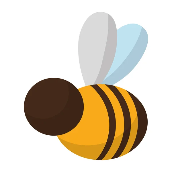 Cute Bee Insict Animal Flying Vector Illustration — Stock Vector