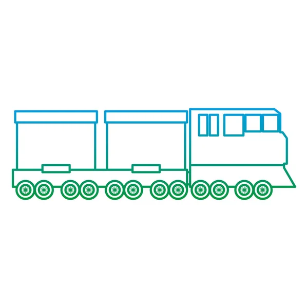 縮退ライン側鉄道輸送ワゴン技術ベクトル図 — ストックベクタ