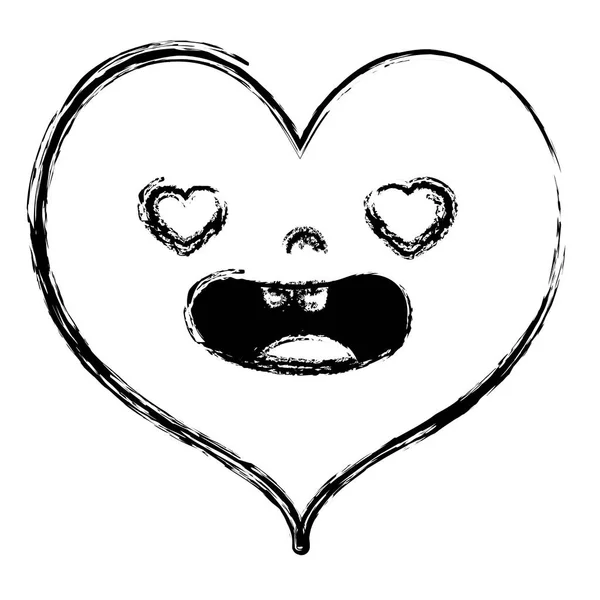 Гранжа Гаваї Любляче Серце Мила Любов Векторні Ілюстрації — стоковий вектор