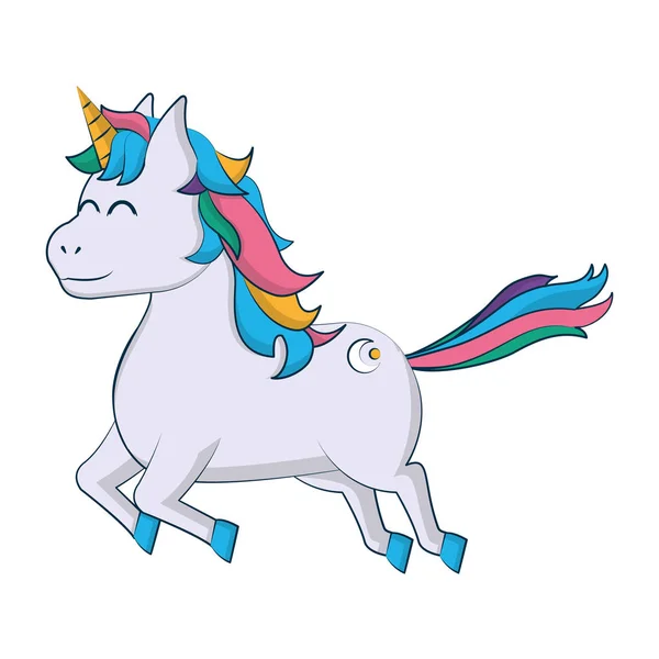 Unicorn Lucu Dengan Panah Gaya Gambar Vektor Tato - Stok Vektor