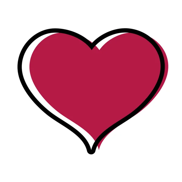 Колір Милий Знак Серця Любов Прикраса Дизайн Векторні Ілюстрації — стоковий вектор