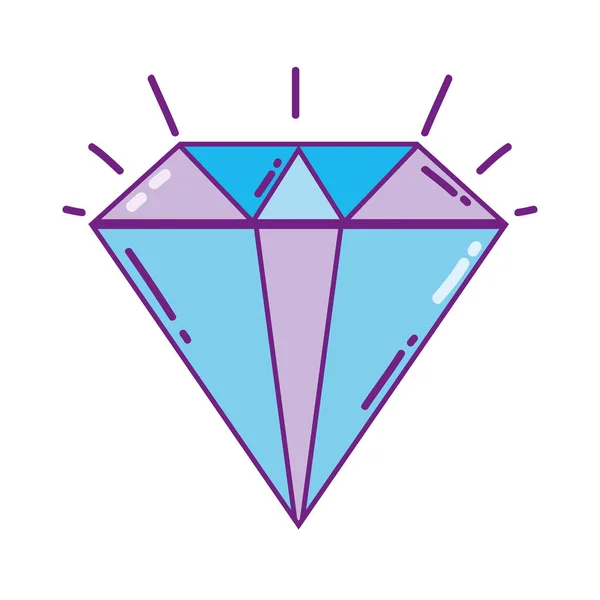 Brilhante Luxo Diamante Pedra Acessório Vetor Ilustração — Vetor de Stock