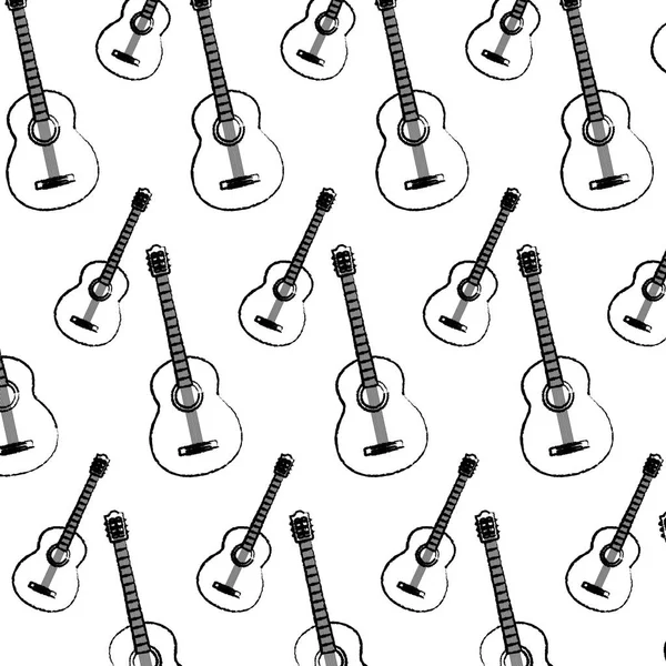 Gitara Muzyka Instrumentu Styl Tło Wektor Ilustracja — Wektor stockowy