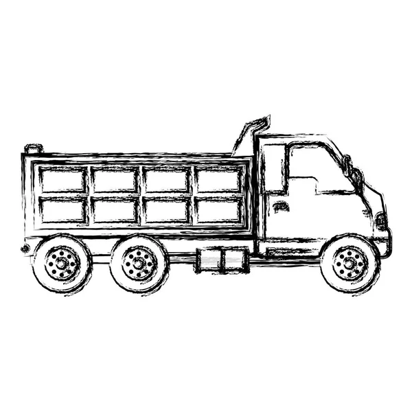 Grunge Camion Service Vihicle Livraison Transport Vectoriel Illustration — Image vectorielle