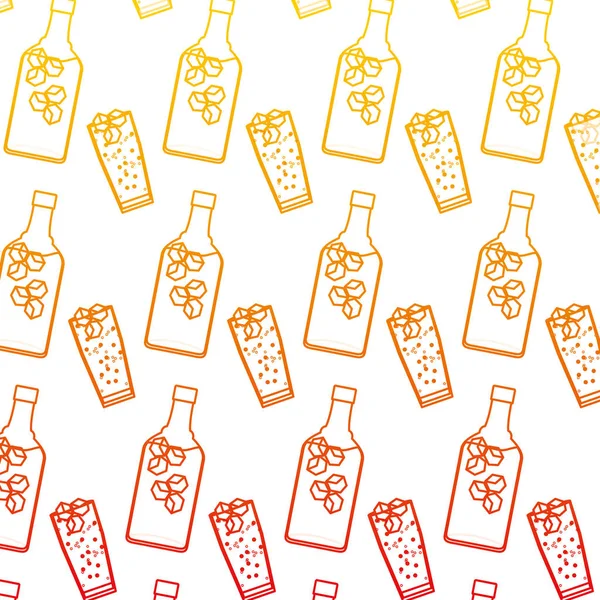 Degraded Line Liquor Prort Bottle Glass Background Vector Illustration — Stock Vector
