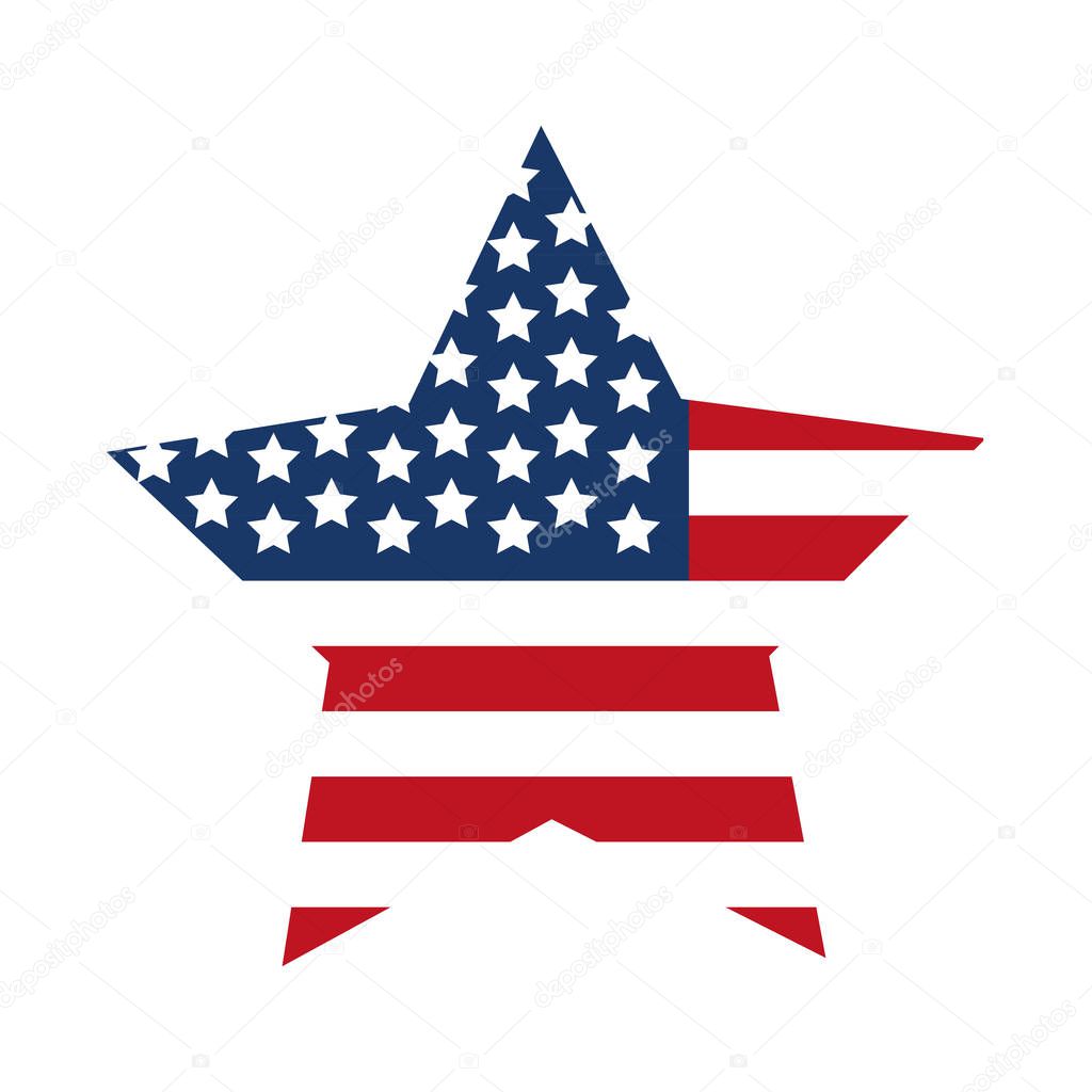 america usa star patriotic nation vector illustration